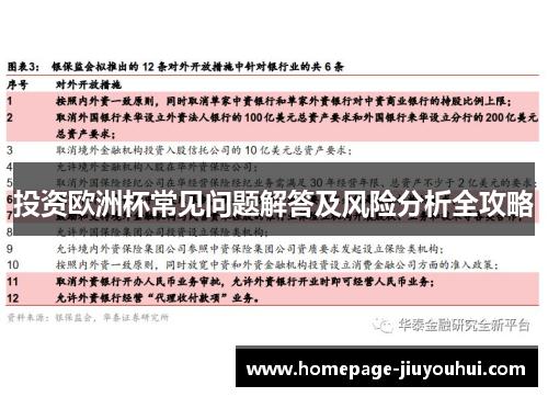 投资欧洲杯常见问题解答及风险分析全攻略